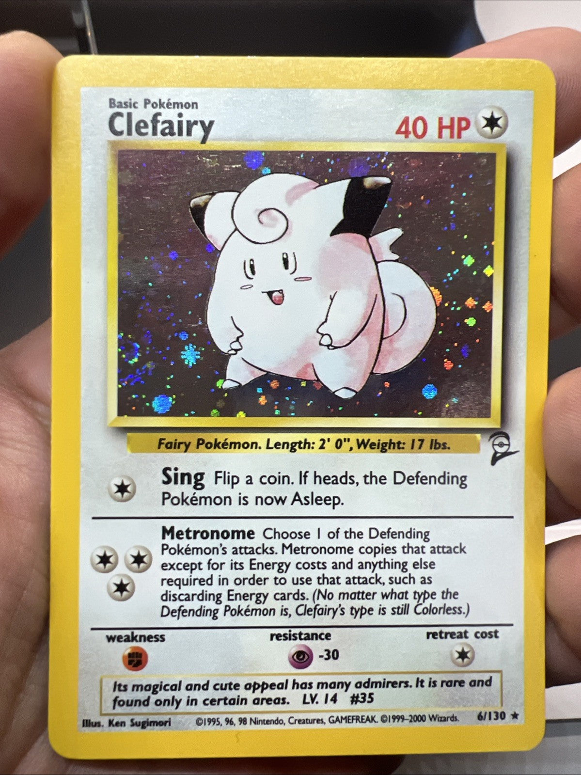 Clefairy 006/130 – Base Set 2 – Holo Rare – Near Mint - Pokemon