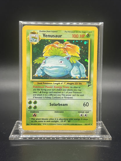 Pokemon Venusaur 018/130 – Base Set 2 – Holo Rare – Moderate Play