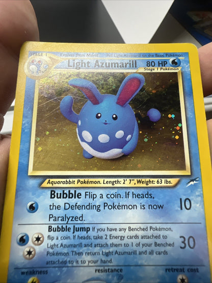 Pokemon Light Azumarill 13/105 – Neo Destiny – Holo Rare – Heavy Play (B)