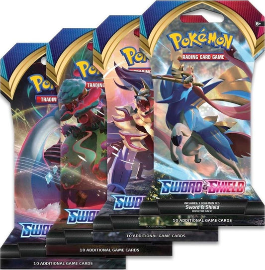 Pokemon Sword & Shield Base Set Sleeved Booster Pack - CHOOSE YOUR ART