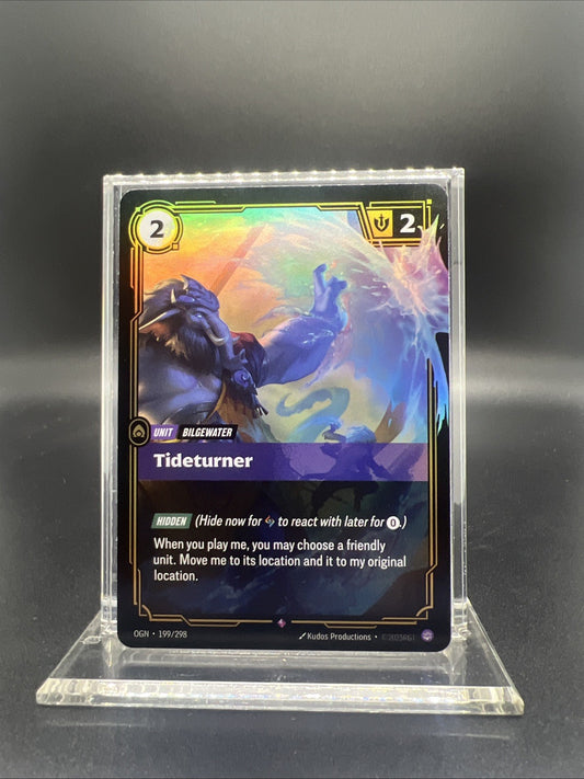 Riftbound Origins Tideturner Rare Foil 199/298 - NEAR MINT