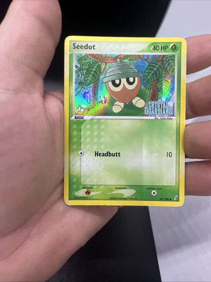 Seedot 60/100 Crystal Guardians Reverse Holo MOD PLAY Pokemon