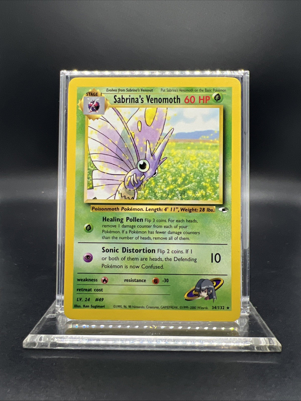 Pokemon Sabrina's Venomoth 034/132 Gym Heroes Rare - MOD PLAY