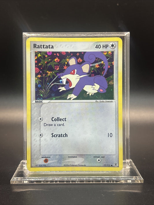Rattata 77/112 – FireRed & LeafGreen – Reverse Holo – Light Play - Pokemon