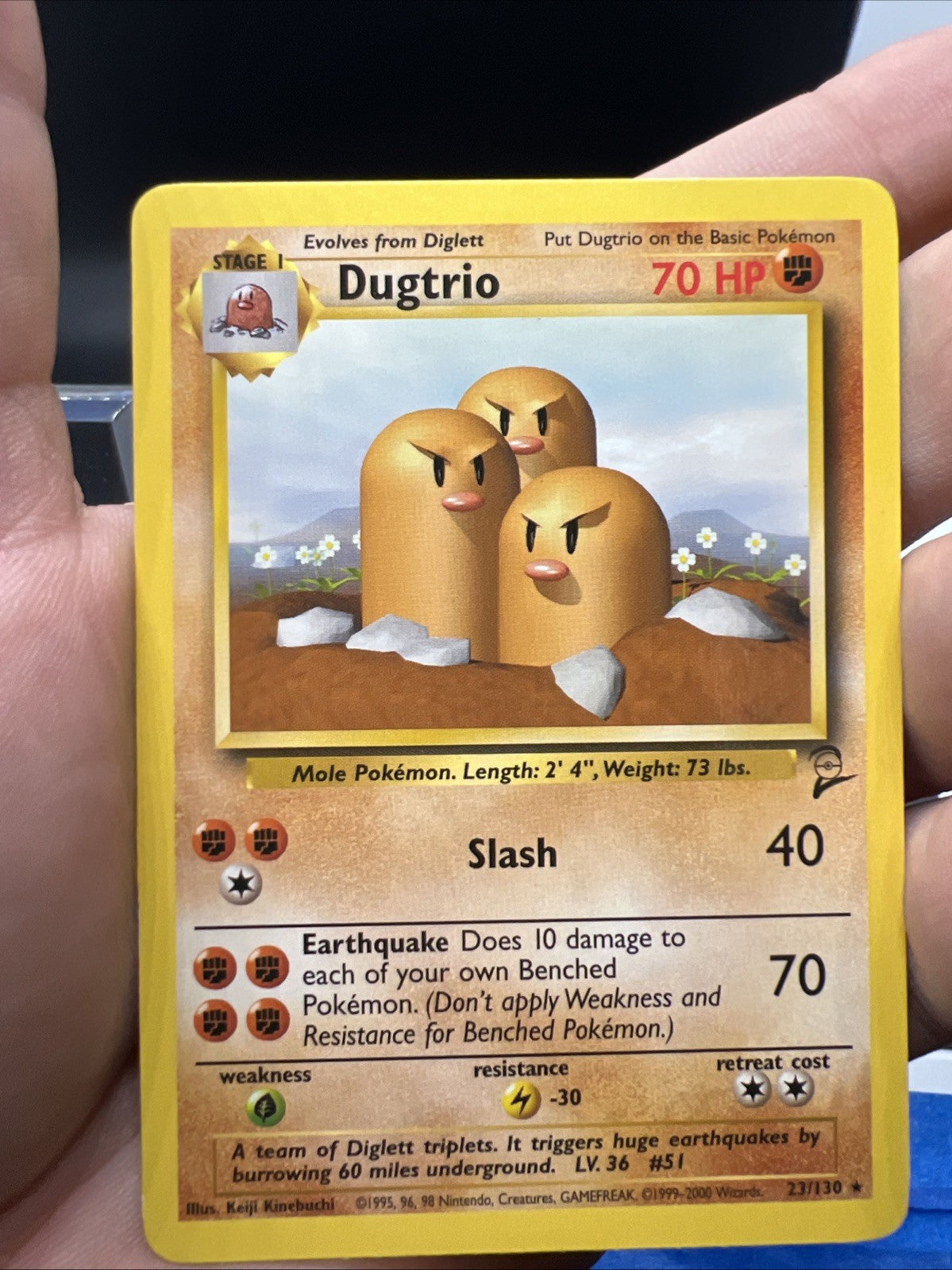 Pokemon Dugtrio 023/130 Base Set 2 Rare - MOD PLAY
