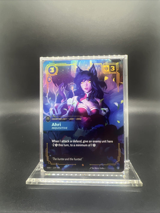 Riftbound Origins Ahri Inquisitive Epic Foil 119/298 - NEAR MINT