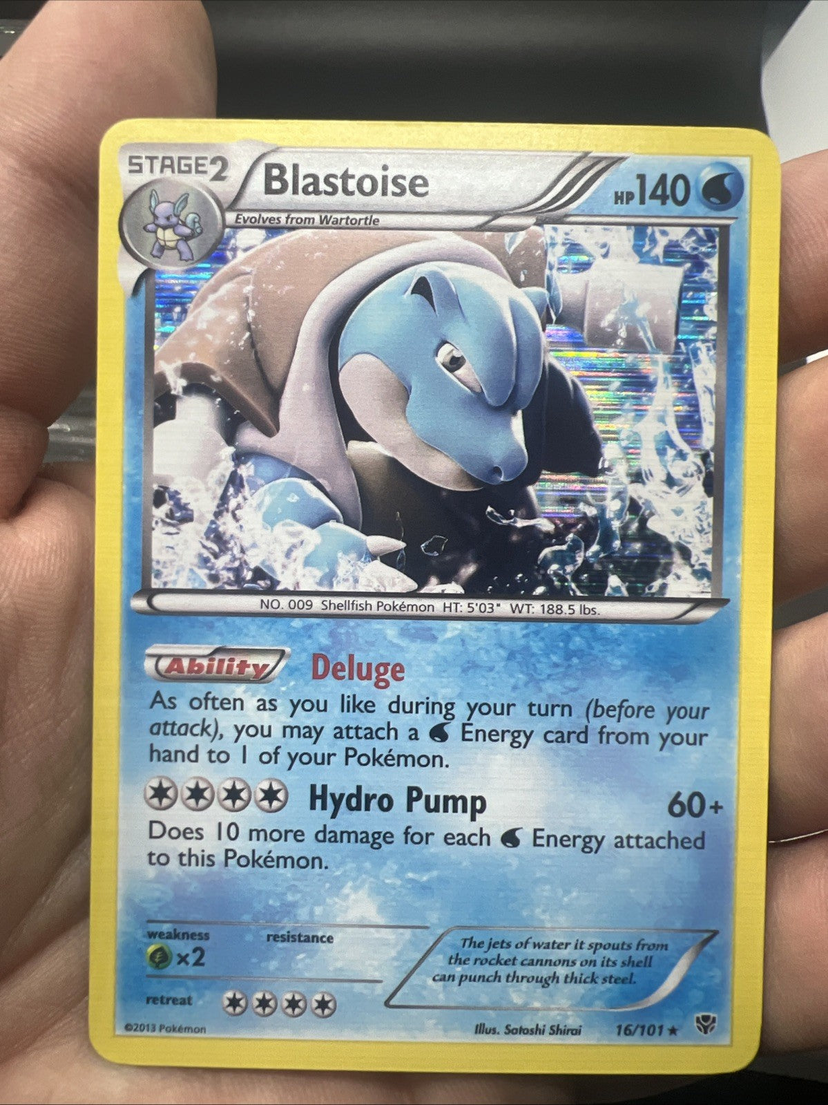 Pokemon Blastoise 16/101 Plasma Blast Holo - LIGHT PLAY