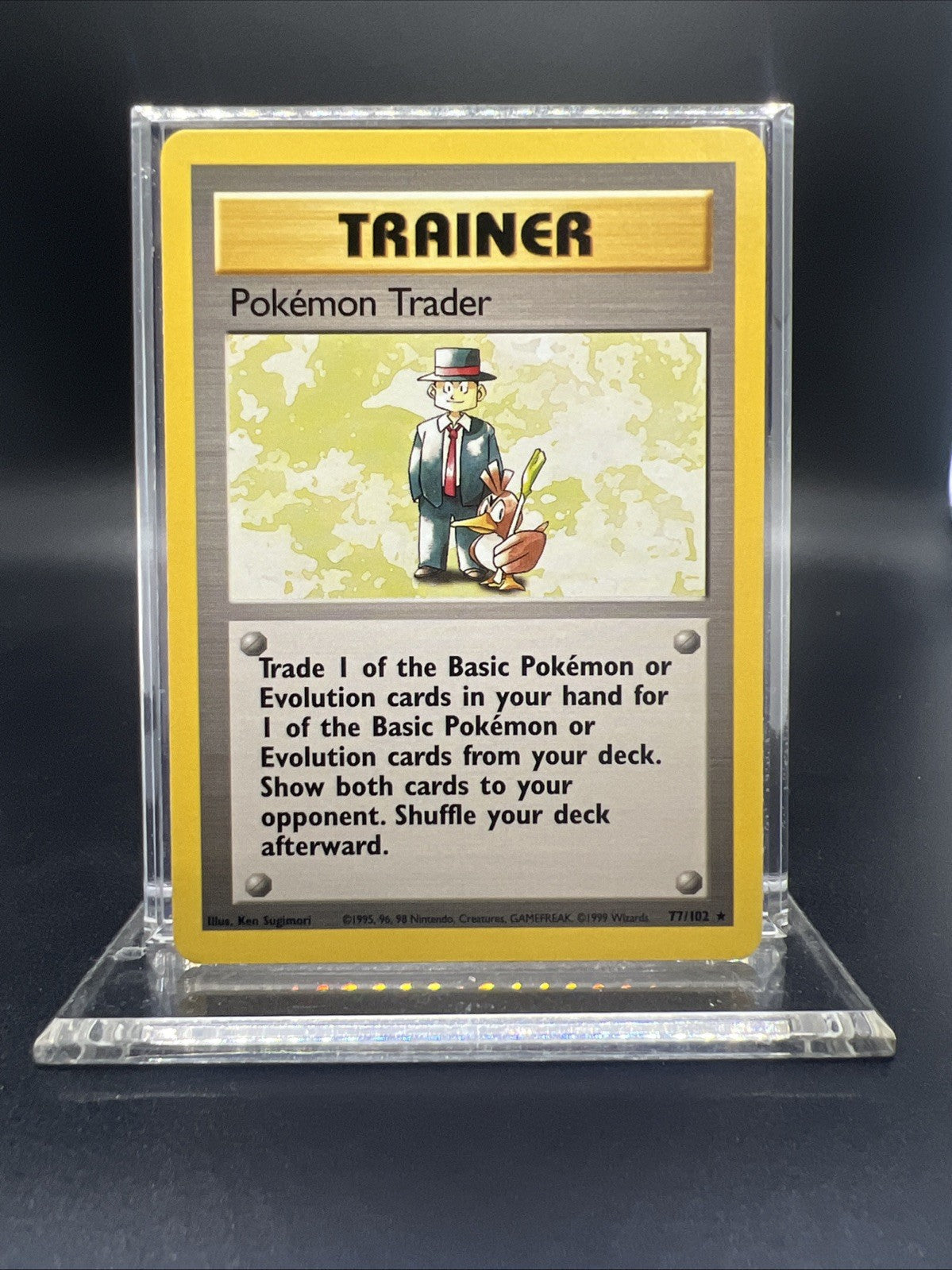 Pokemon Trader 077/102 Base Set Rare Non Holo - NEAR MINT
