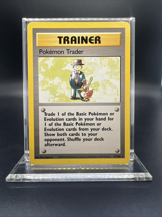 Pokemon Trader 077/102 Base Set Rare Non Holo - NEAR MINT