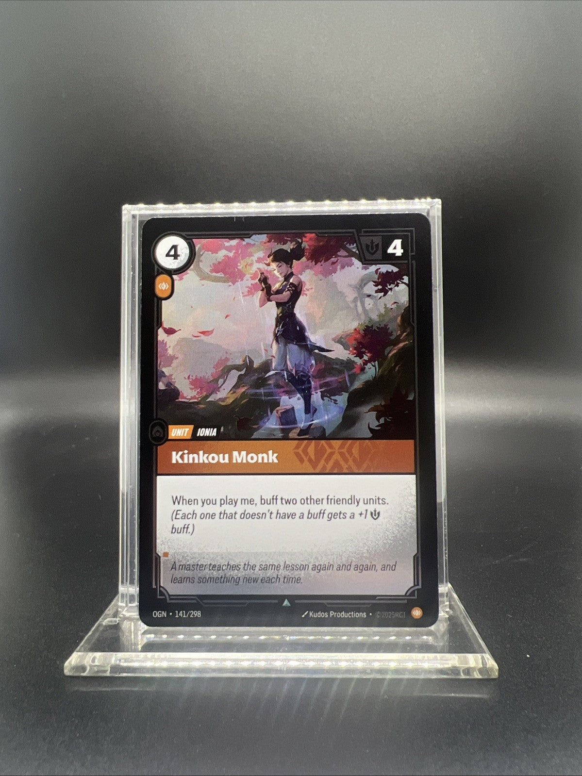 Riftbound Origins Kinkou Monk Uncommon Foil 141/298 - NEAR MINT