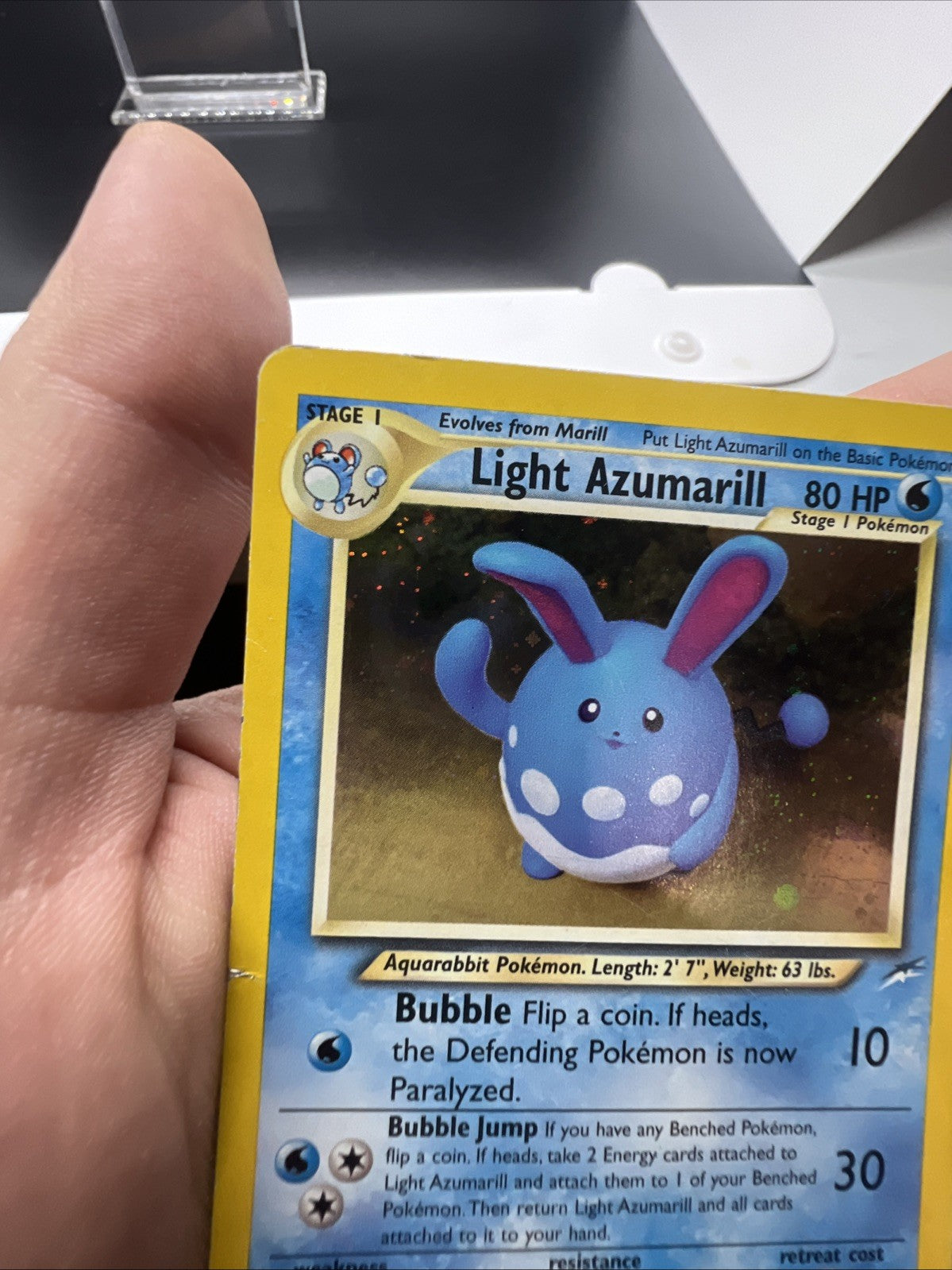 Pokemon Light Azumarill 13/105 – Neo Destiny – Holo Rare – Heavy Play (A)