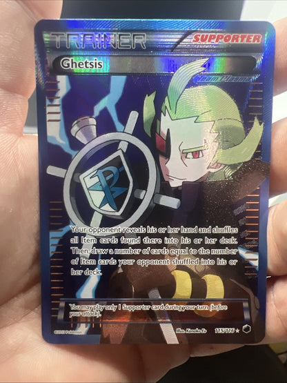 Pokemon Ghetsis (Team Plasma) (Full Art) 115/116 Plasma Freeze Holo - LIGHT PLAY
