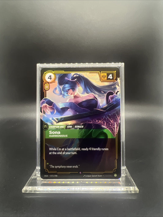 Riftbound Origin Sona Harmonious Rare Foil 073/298 - NEAR MINT