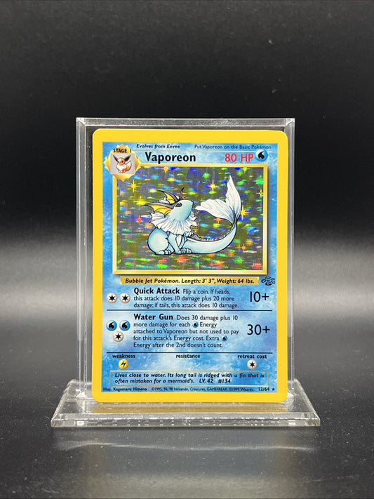 Vaporeon 12/64 Jungle Holo - LIGHT PLAY - Pokemon