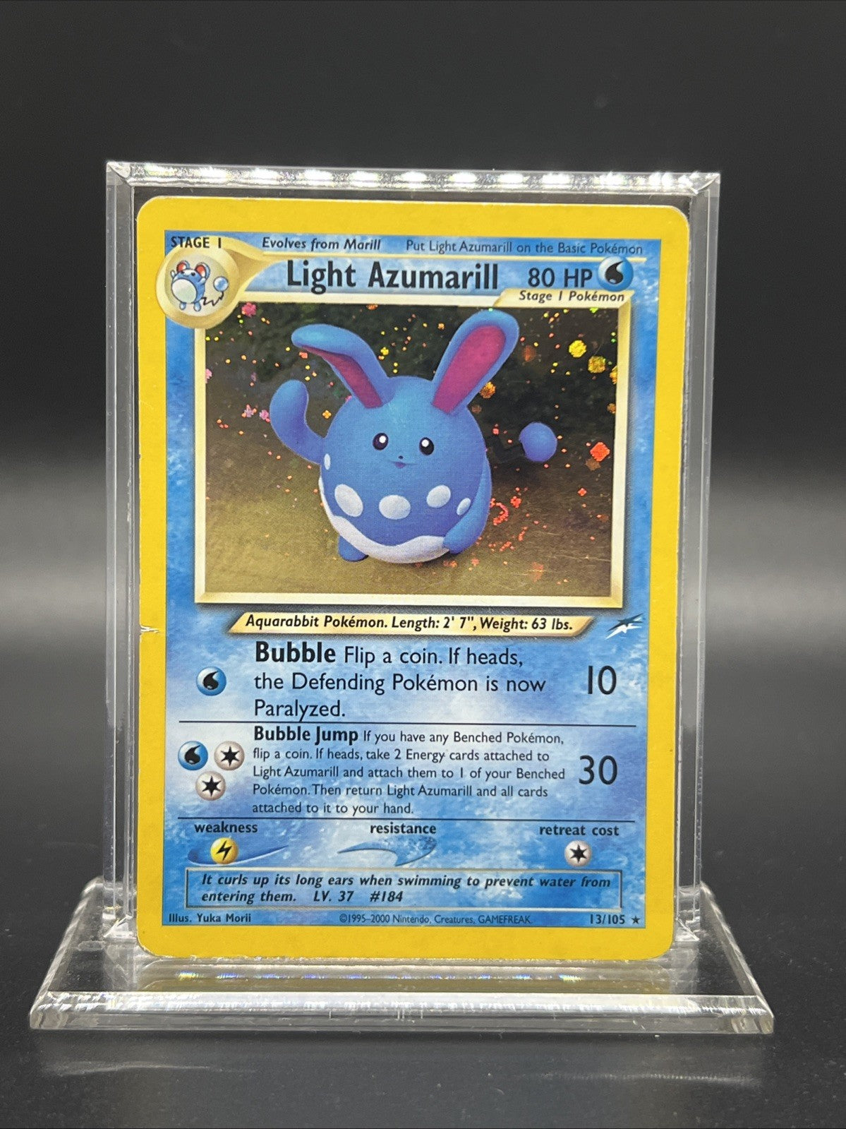 Pokemon Light Azumarill 13/105 – Neo Destiny – Holo Rare – Heavy Play (A)