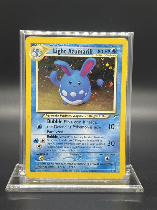 Pokemon Light Azumarill 13/105 – Neo Destiny – Holo Rare – Heavy Play (A)