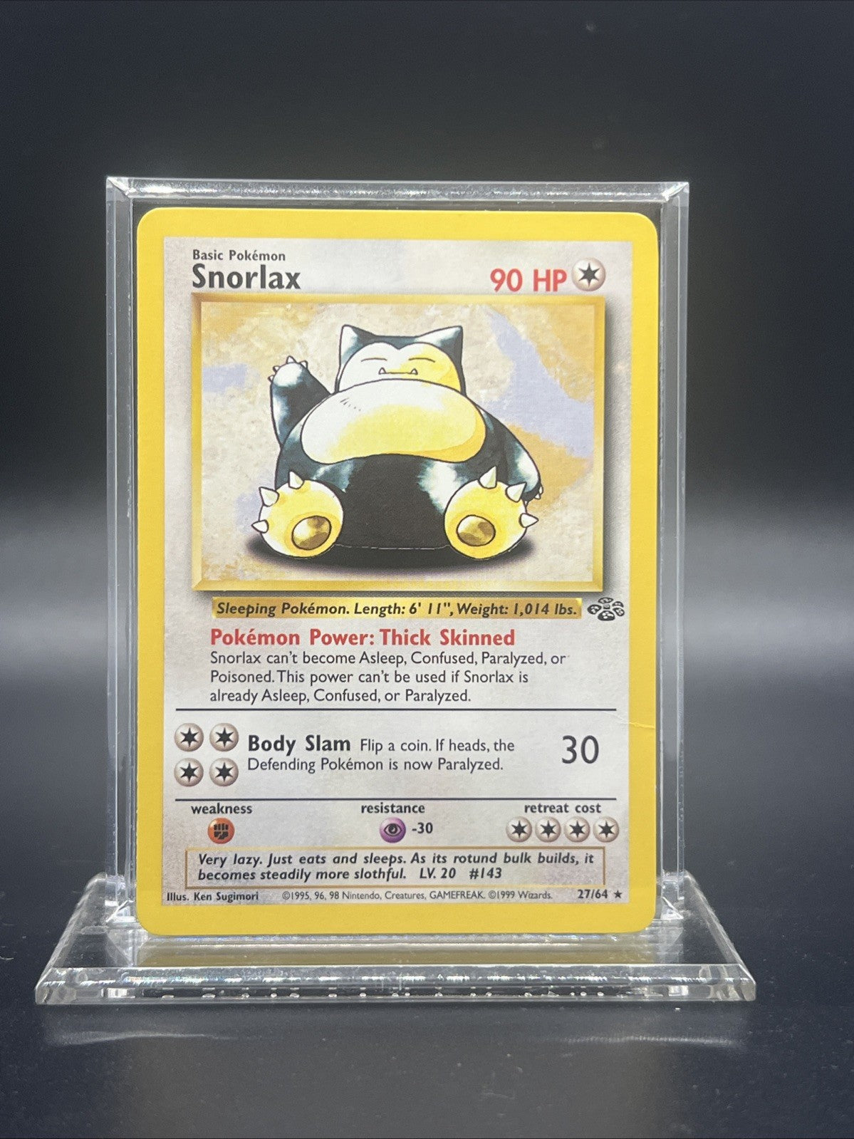 Pokemon Snorlax 27/64 – Jungle – Non Holo – Moderate Play
