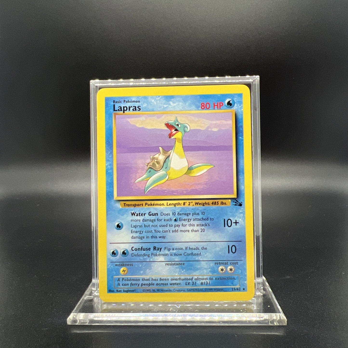 Pokemon Lapras 25/62 Fossil - LIGHT PLAY
