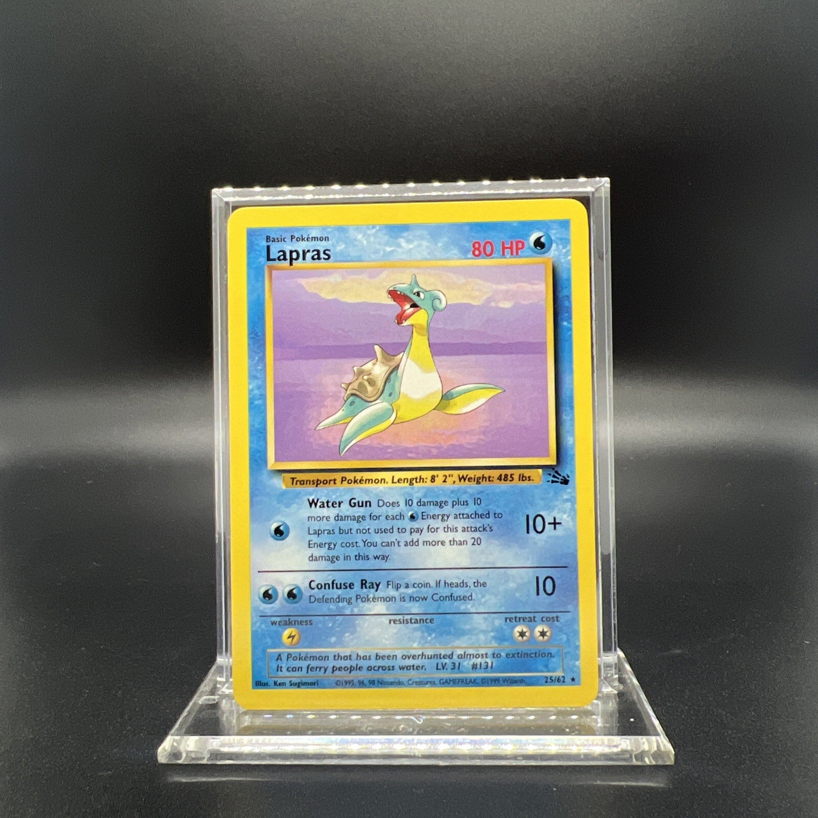 Pokemon Lapras 25/62 Fossil - LIGHT PLAY