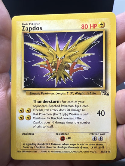 Pokemon Zapdos 30/62 Fossil Rare - MOD PLAY