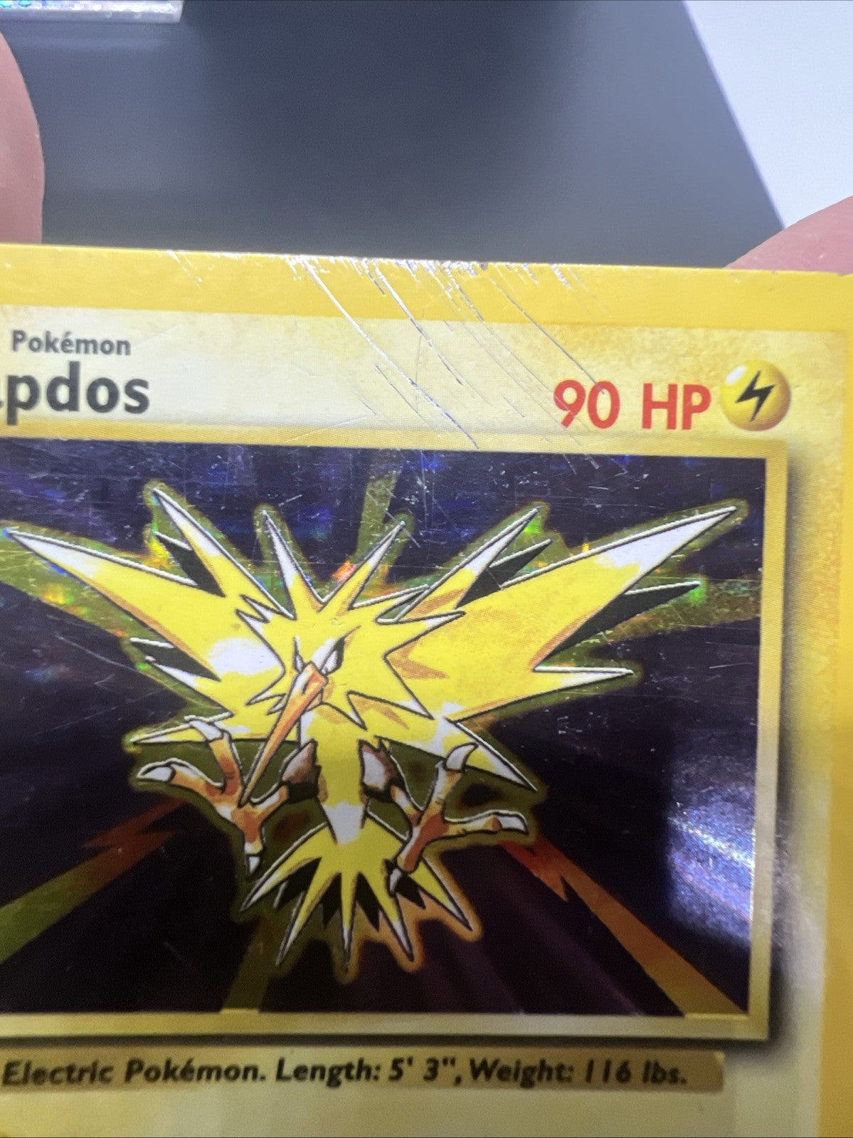 Pokemon Zapdos 016/102 – Base Set – Holo Rare – Heavy Play (C)