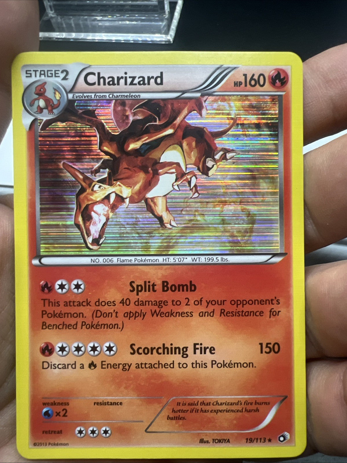 Pokemon Charizard 19/113 Legendary Treasures Holo - NEAR MINT