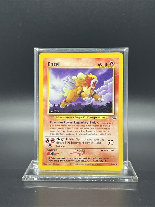 Entei 17/64 Neo Revelation LIGHT PLAY Pokemon