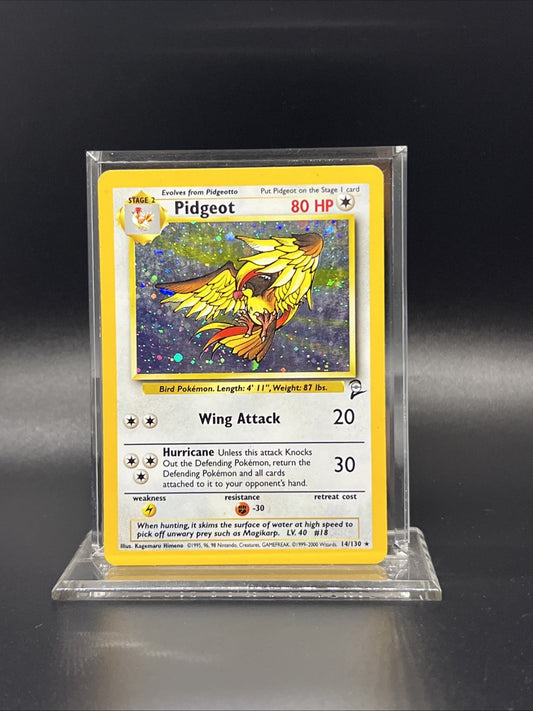 Pokemon Pidgeot 014/130 Base Set 2 Holo - HEAVY PLAY