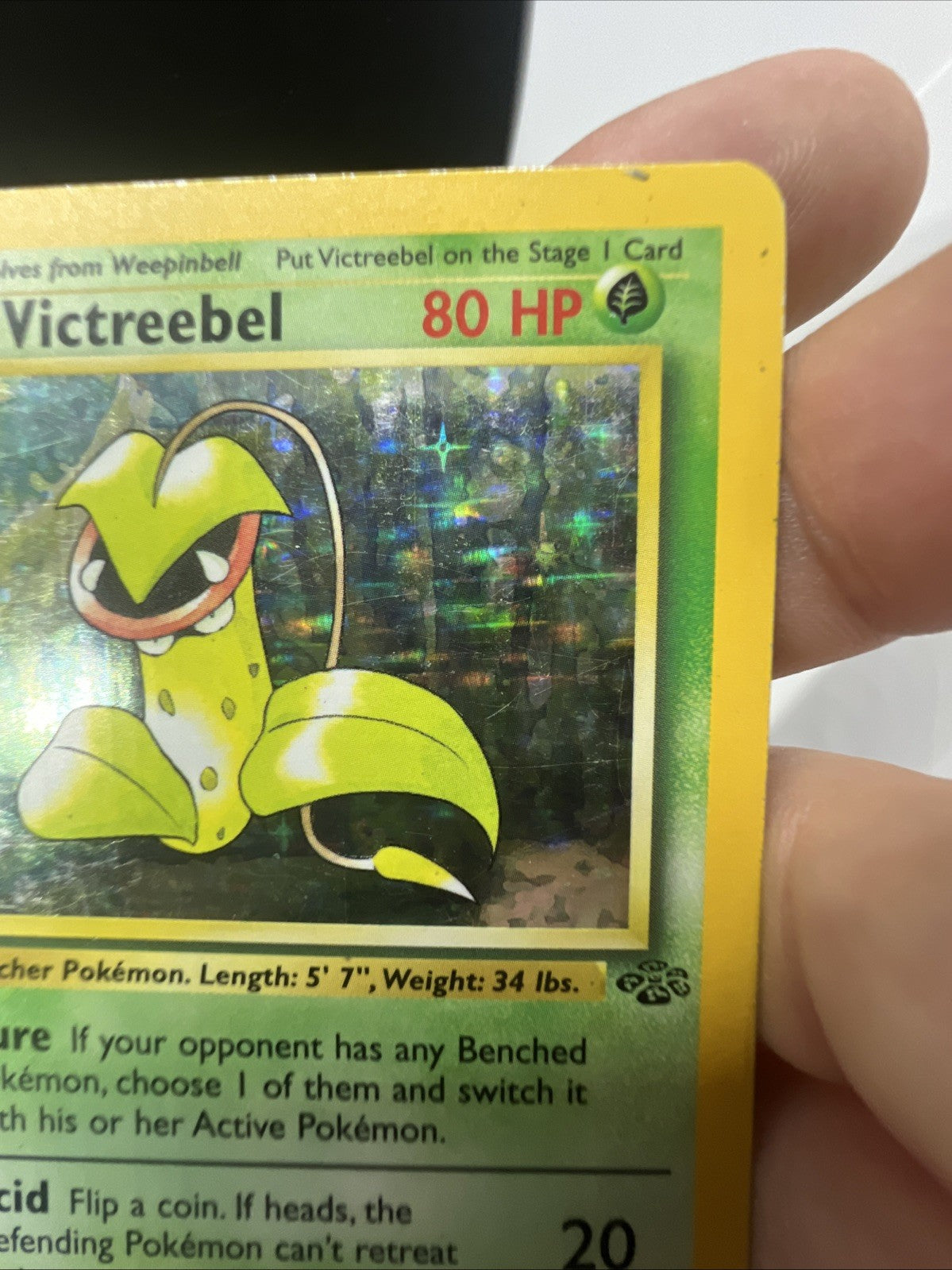 Victreebel 16/64 Jungle Holo HEAVY PLAY Pokemon