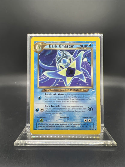 Pokemon Dark Omastar 19/105 Neo Destiny Rare - LIGHT PLAY