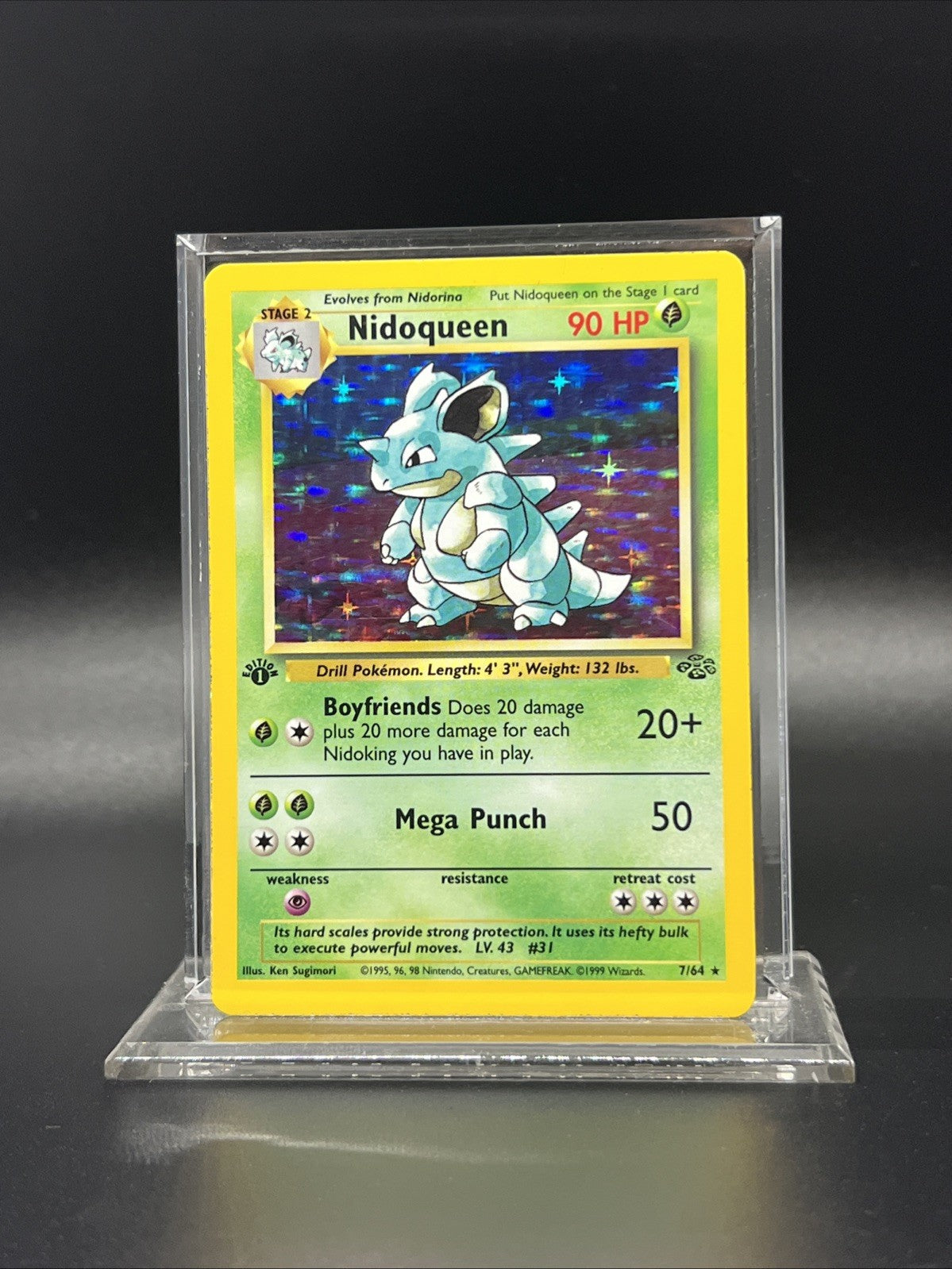 Pokemon Nidoqueen 1st Edition 07/64 Jungle Holo - MOD PLAY