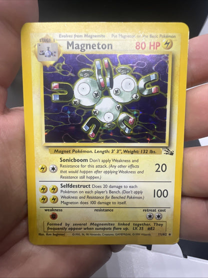 Pokemon Magneton 11/62 – Fossil – Holo Rare – Heavy Play (B)