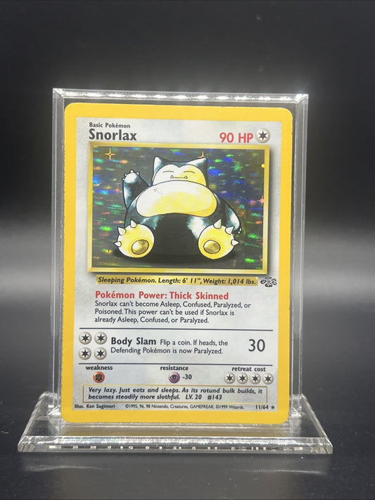 Pokemon Snorlax 11/64 – Jungle – Holo Rare – Moderate Play