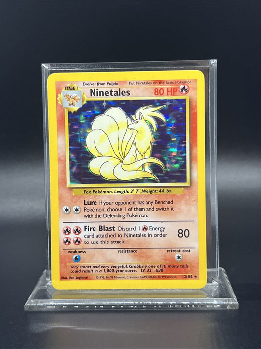 Pokemon Ninetales 012/102 Base Set Holo - MOD PLAY (A)