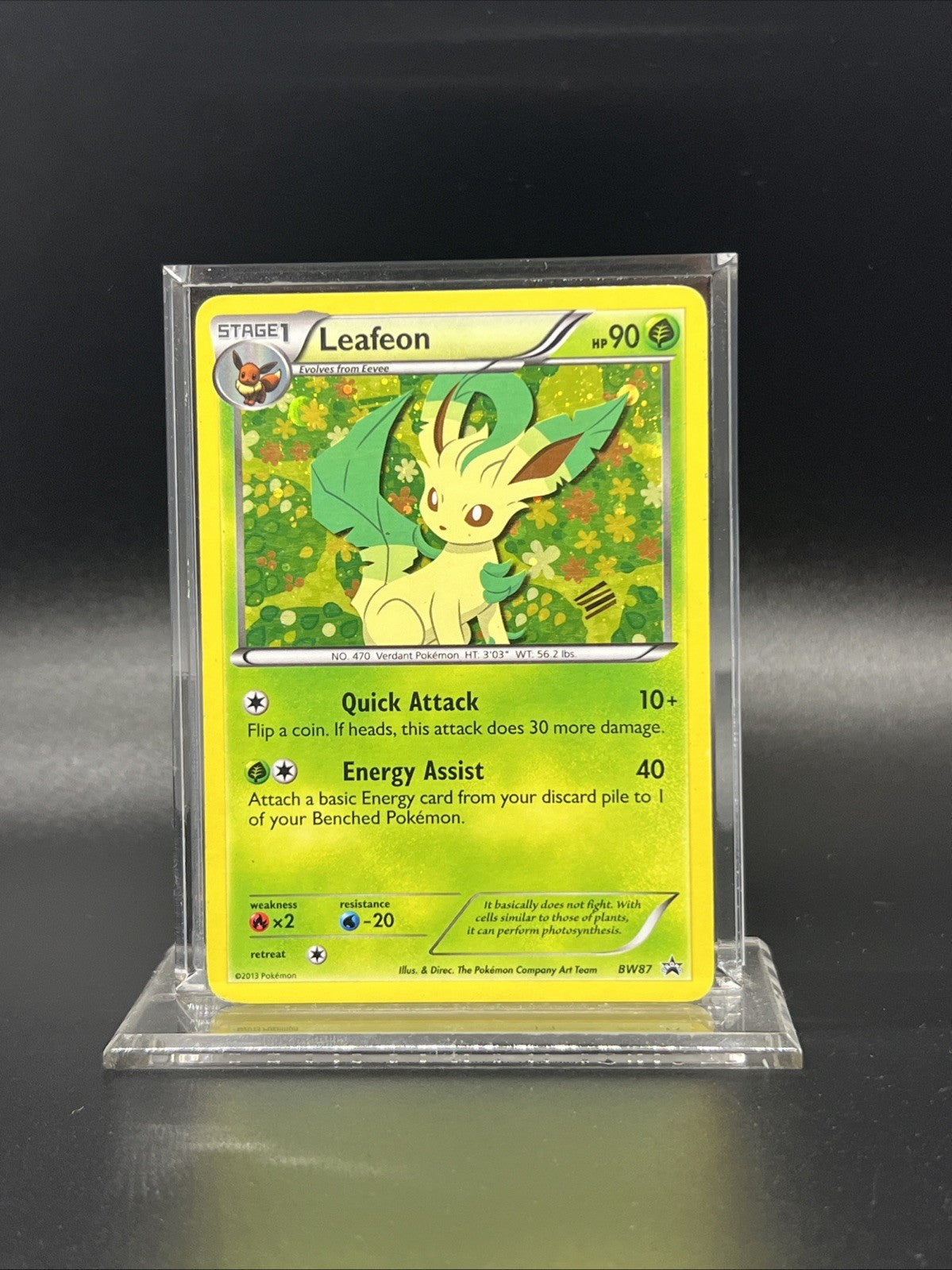 Pokemon Leafeon BW87 Black & White Holo - HEAVY PLAY