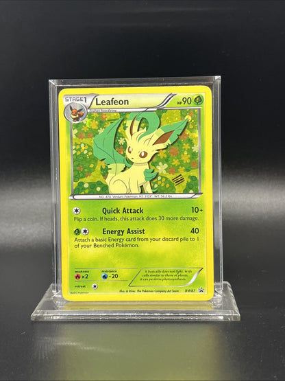 Pokemon Leafeon BW87 Black & White Holo - HEAVY PLAY