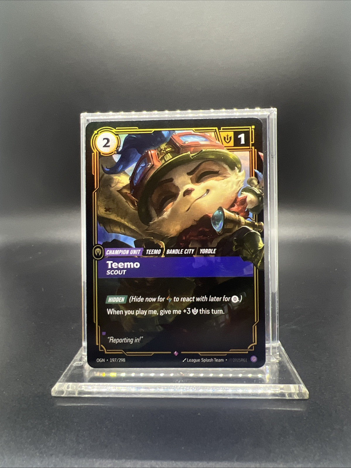 Riftbound Origins Teemo Scout Rare Foil 197/298 - NEAR MINT