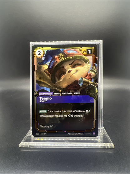 Riftbound Origins Teemo Scout Rare Foil 197/298 - NEAR MINT