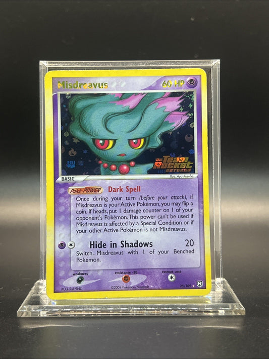 Pokemon Misdreavus 25/109 Team Rocket Returns Reverse Holo - LIGHT PLAY