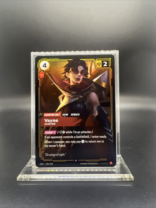 Riftbound Origins Vayne Hunter Rare Foil 035/298 - NEAR MINT