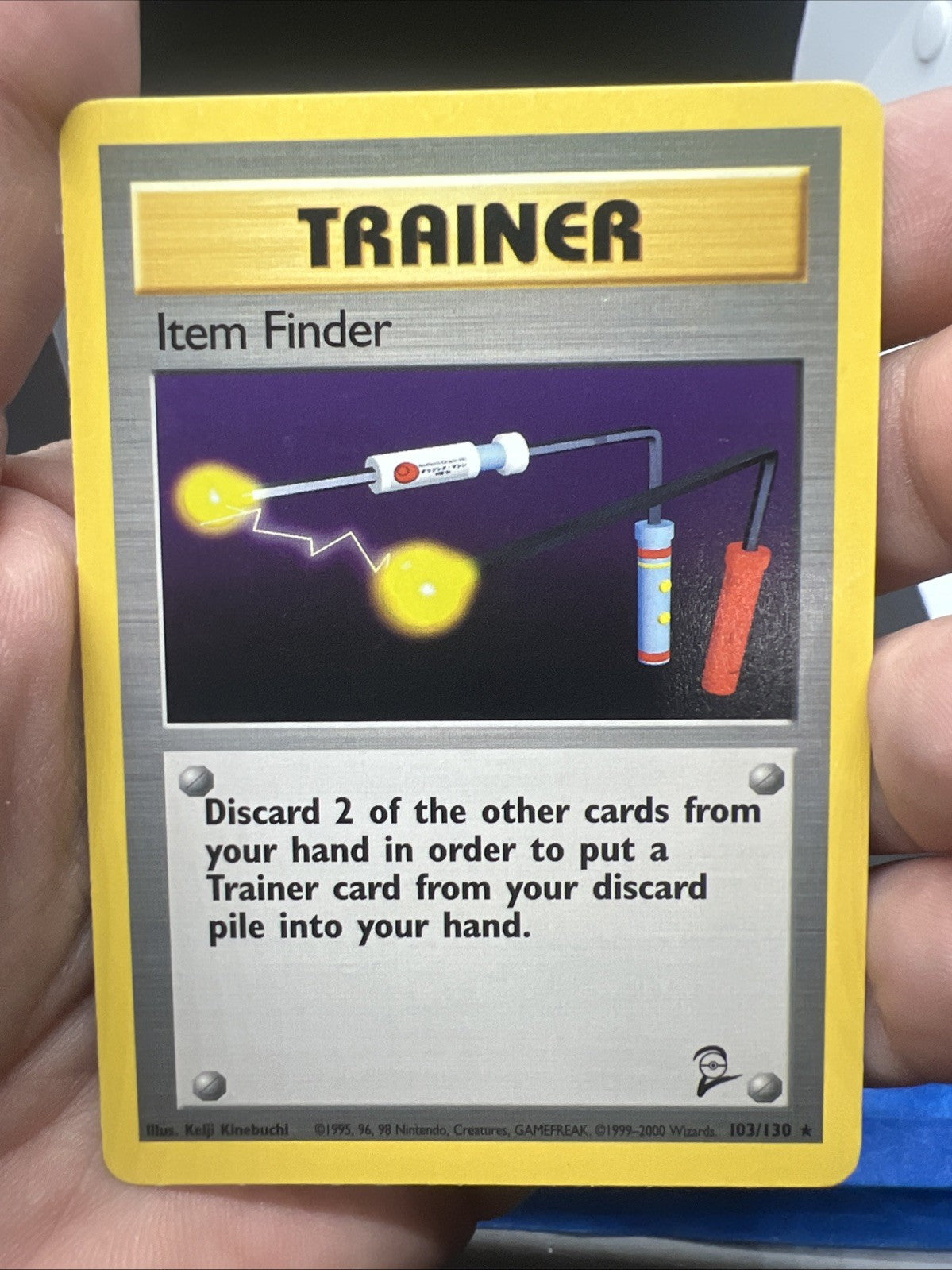 Pokemon Item Finder 103/130 Base Set 2 Rare Non Holo -MOD PLAY