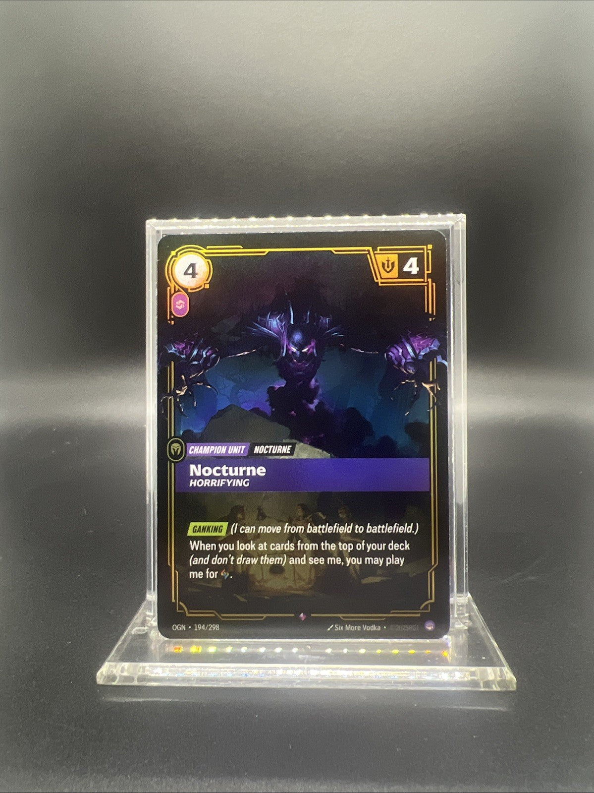 Riftbound Origin Nocturne Horrifying Rare Foil 194/298 - NEAR MINT