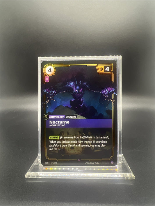 Riftbound Origin Nocturne Horrifying Rare Foil 194/298 - NEAR MINT