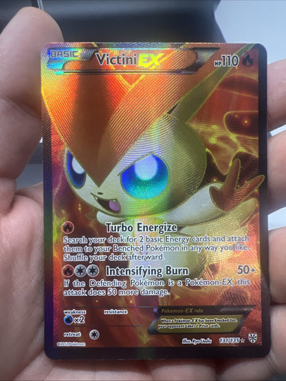 Pokemon Victini EX (131 Full Art) 131/135 Plasma Storm Holo - LIGHT PLAY