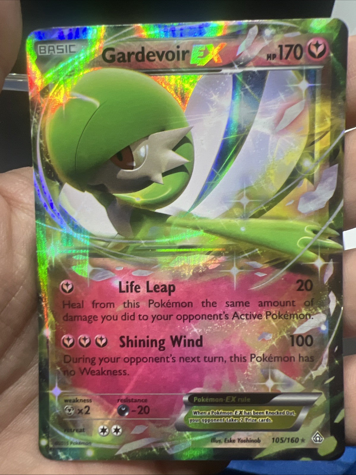 Pokemon Gardevoir EX 105/160 XY - Primal Clash Holo - LIGHT PLAY