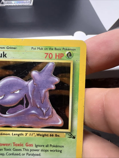 Pokemon Muk 13/62 – Fossil – Holo Rare – Heavy Play (B)