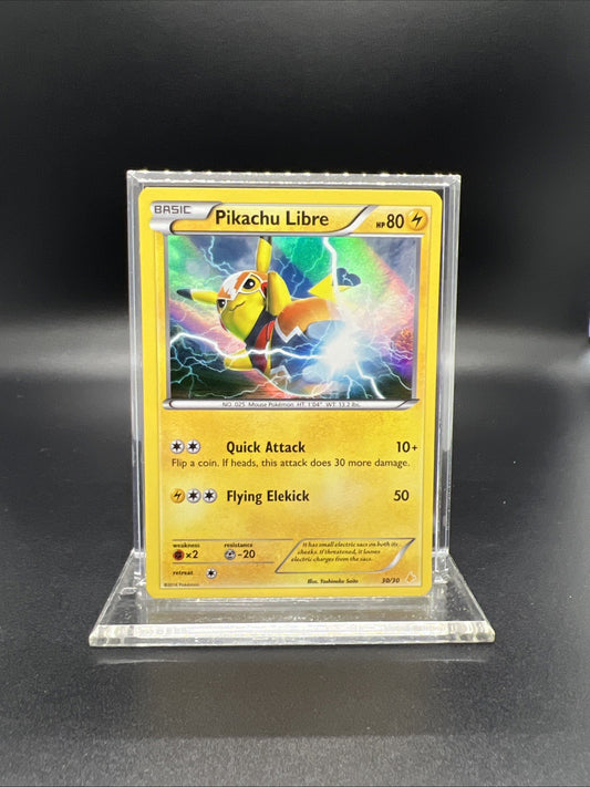 Pokemon Pikachu Libre 30/30 XY Trainer Kit: Pikachu Libre Holo - LIGHT PLAY