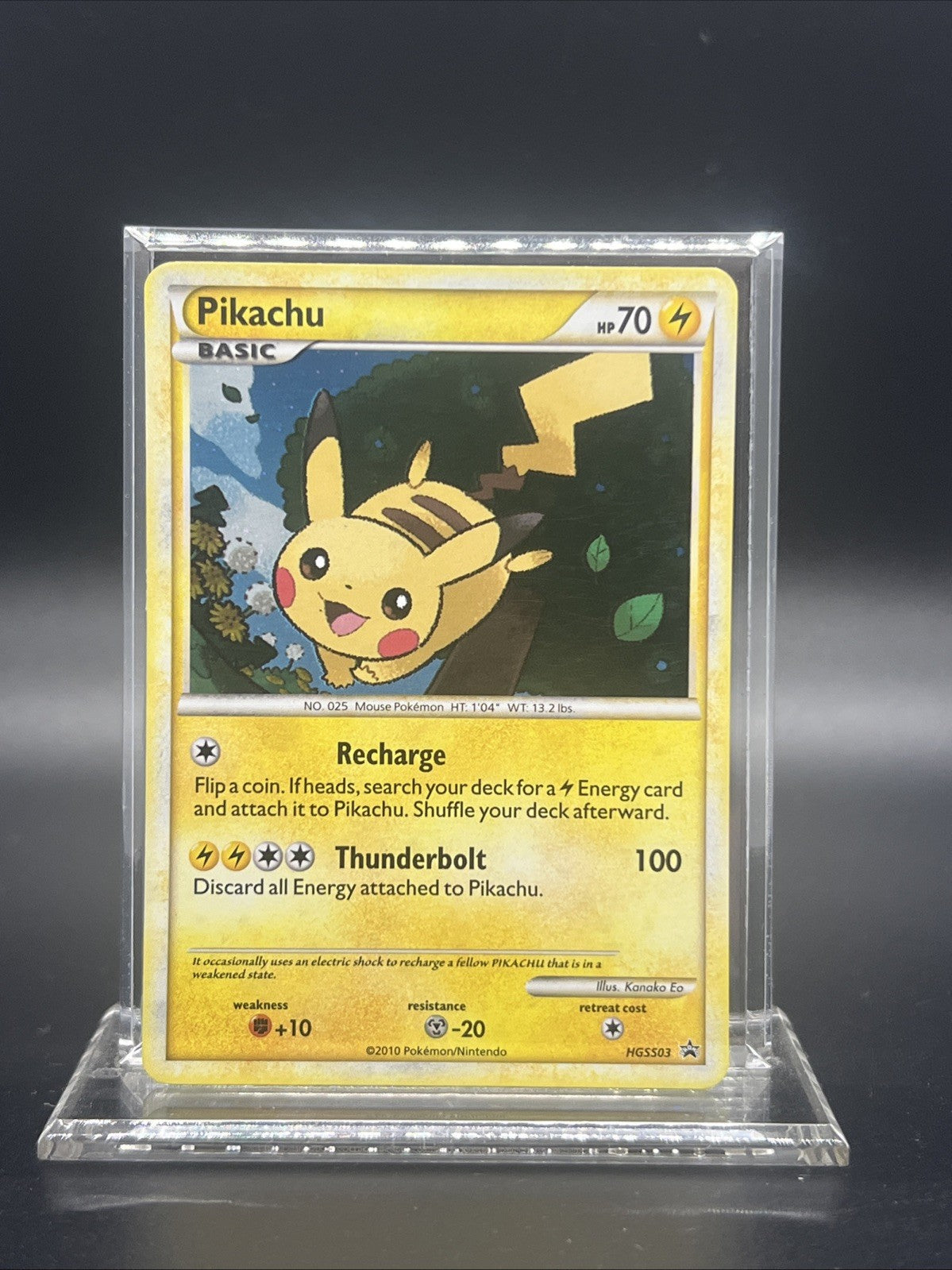 Pokemon Pikachu HGSS03 – Black Star Promo – Holo – Moderate Play