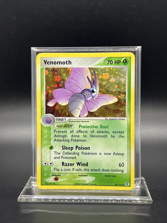 Venomoth 49/112 FireRed & LeafGreen Reverse Holo LIGHT PLAY Pokemon