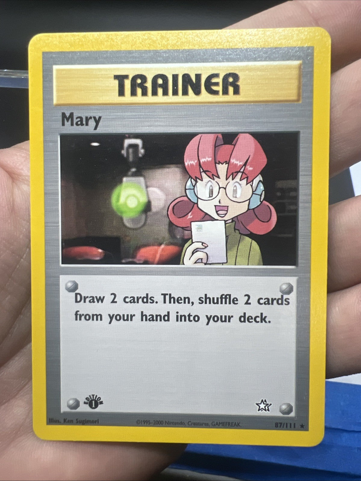 Pokemon Mary 1st Edition 87/111 Neo Genesis Rare - LIGHT PLAY